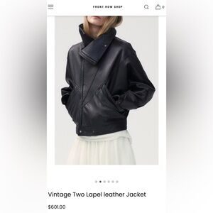 NEW Front Row shop vintage two lapel lamb leather jacket